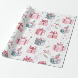 Pink Christmas Vintage Geschenkpackung Papier Geschenkpapier