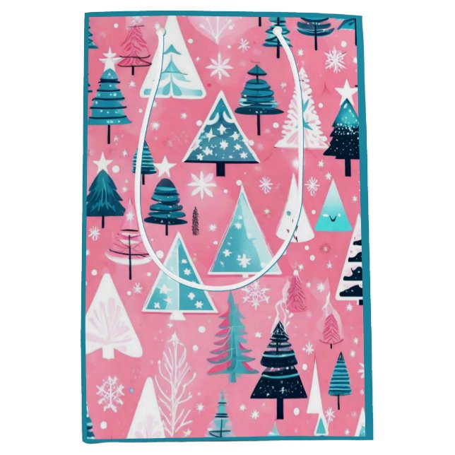 Pink Christmases Mittlere Geschenktüte (Vorderseite)