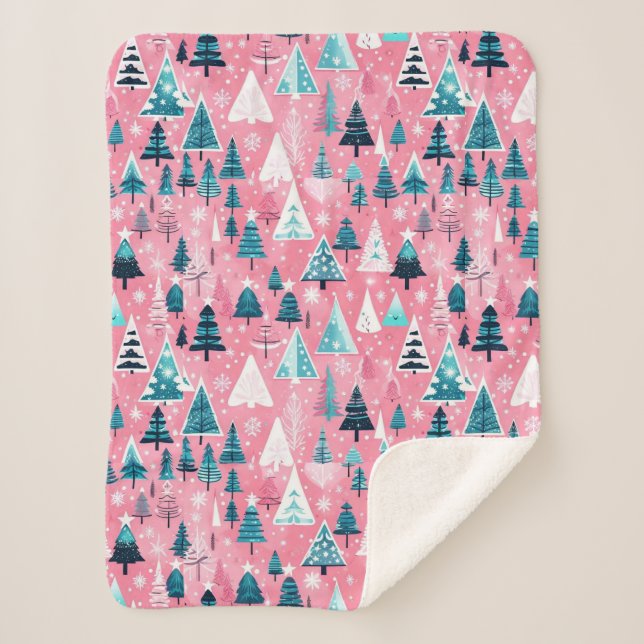 Pink Christmases Sherpadecke (Vorderseite)