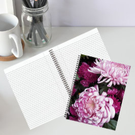 Pink Chrysanthemum Blooms Floral Notizbuch