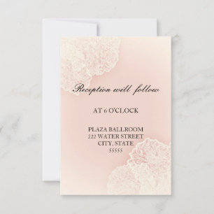 Pink Chrysanthemum Floral Empfang Card Einladung