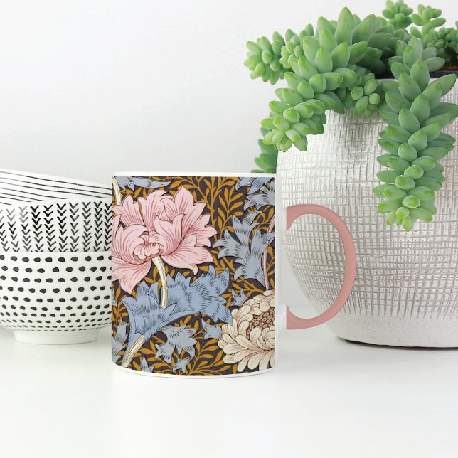 Pink Chrysanthemum William Morris Tasse (Von Creator hochgeladen)