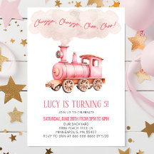 Pink Chugga Choo Choo Zug Geburtstagsparty