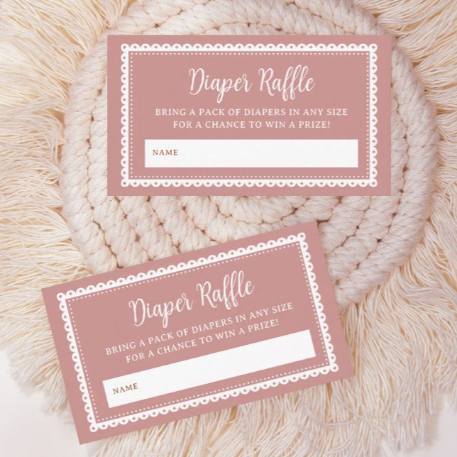 Pink Cielito Lindo Baby Duschkabine Windelwindeln Begleitkarte (Von Creator hochgeladen)