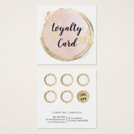 Pink Circle Design Loyalität Karte