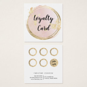 Pink Circle Design Loyalität Karte