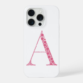 Pink Circle Letter A – Minimal Gradient Monogram D iPhone 15 Pro Hülle