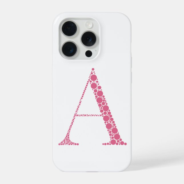 Pink Circle Letter A – Minimal Gradient Monogram D iPhone Hülle (Rückseite)