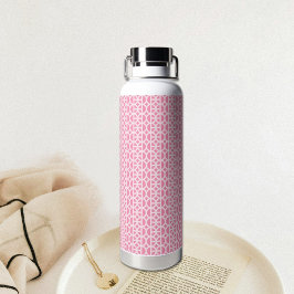 Pink Circle Pattern Water Bottle Trinkflasche