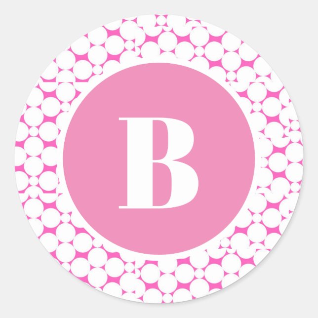 Pink Circles Baby Shower Classic Round Sticker (Vorderseite)