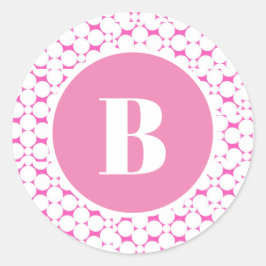 Pink Circles Baby Shower Classic Round Sticker