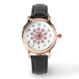 Pink Circular Design eWatch FrauenSquare Watch Armbanduhr