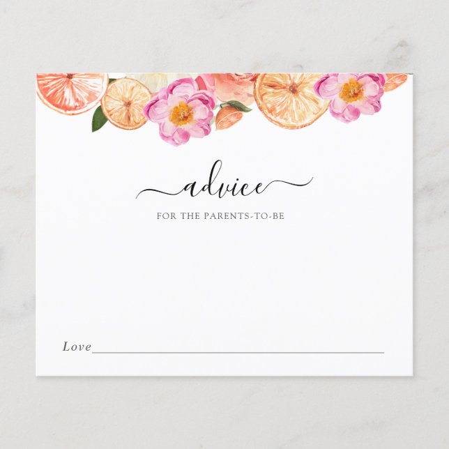Pink Citrus Baby Advice for the Parents-to-be (Vorderseite)
