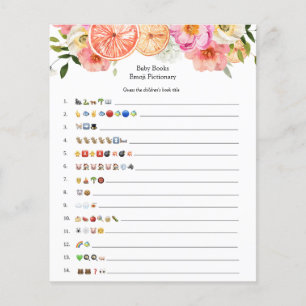 Pink Citrus Blume Kinderbücher Emoji Game