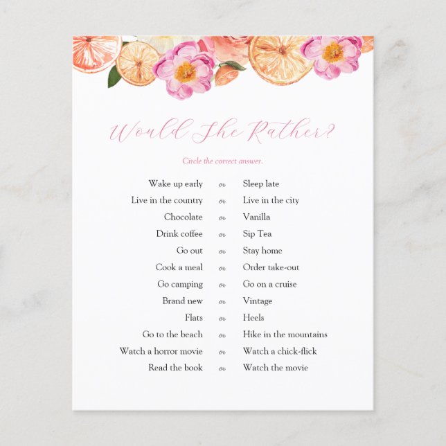 Pink Citrus Bridal würde sie eher spielen (Vorderseite)