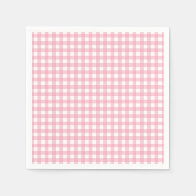 Pink Classic Buffalo Kariert Napkins Serviette (Vorderseite)