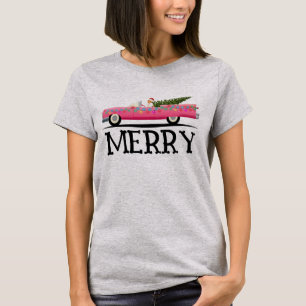 PINK CLASSIC CADDY LADIES CHRISTMAS T-Shirt