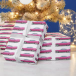 PINK CLASSIC CAR CADDY CHRISTMAS WRAPPPAPIER GESCHENKPAPIER<br><div class="desc">PINK CADDY WRAPPING PAPIER</div>