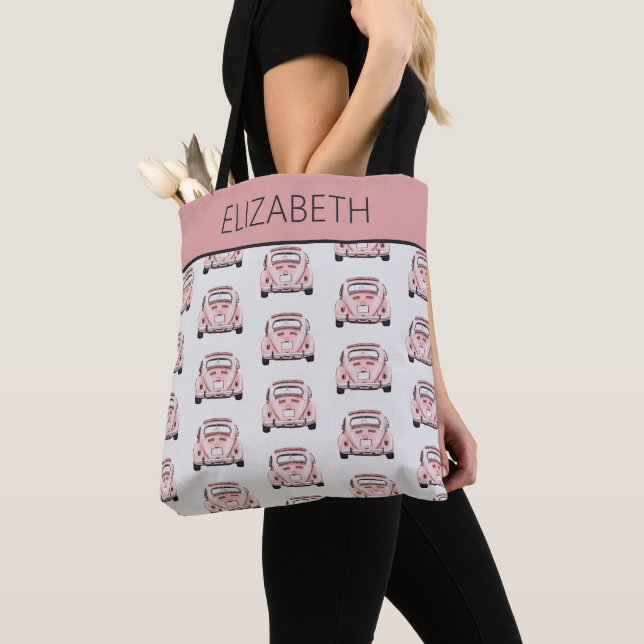 Pink Classic Vintag Buggy Bug Car Personalisiert (Von Nahem)