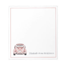 Pink Classic Vintag Buggy Bug Car Personalisiert