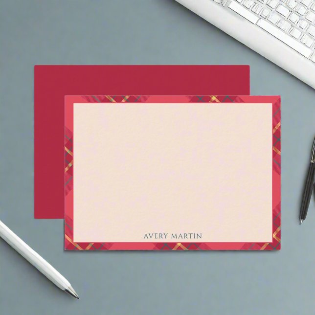 Pink Classy Gingham Pattern Danke, Baby Mitteilungskarte (Von Creator hochgeladen)