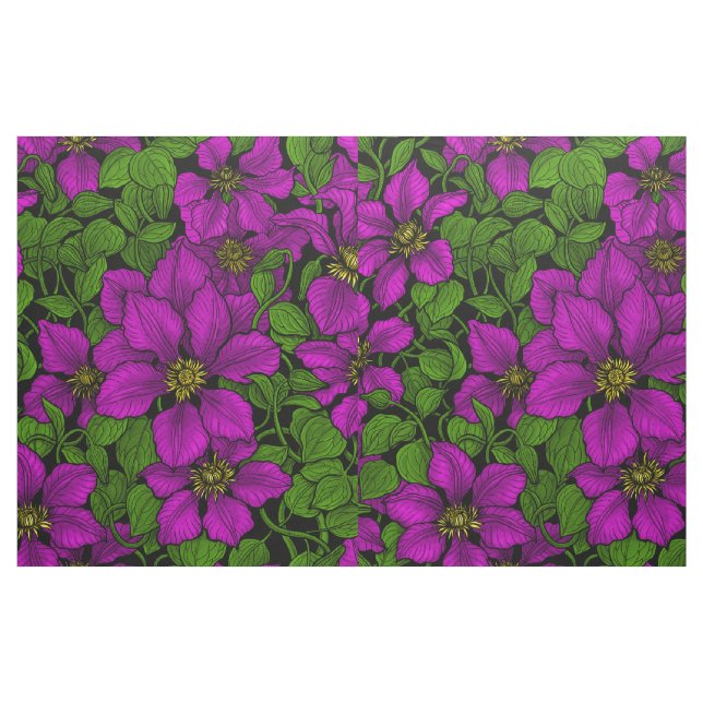 Pink Clematis Stoff (Fat Quarter (45,7 x 55,9 cm))