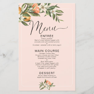 Pink Clementine Little Süsse Baby Shower Menü