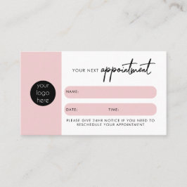 Pink Client-Terminierung QR-Code-Logo Visitenkarte
