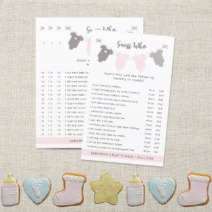 Pink Clothesline Ratschläge Wer Baby Dusche Spiel