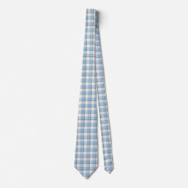 Pink Cloud and Blue Lagoon Plaid Neck Tie Krawatte