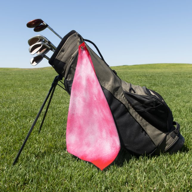 Pink Cloud Effect Golf Handtuch (Gras)