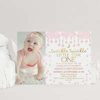 Pink Cloud Twinkle Twinkle Star Foto 1. Geburtstag