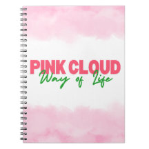 Pink Cloud Way of Life Journal Notebook nüchtern L