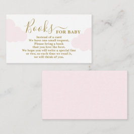Pink Clouds Baby Shower Books for Baby Card Begleitkarte