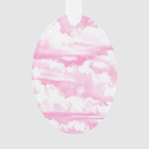 Pink Clouds Fashion Background Ornament