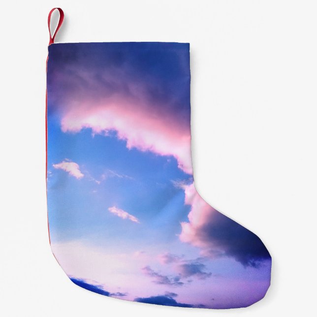 Pink clouds kleiner weihnachtsstrumpf (Vorderseite)