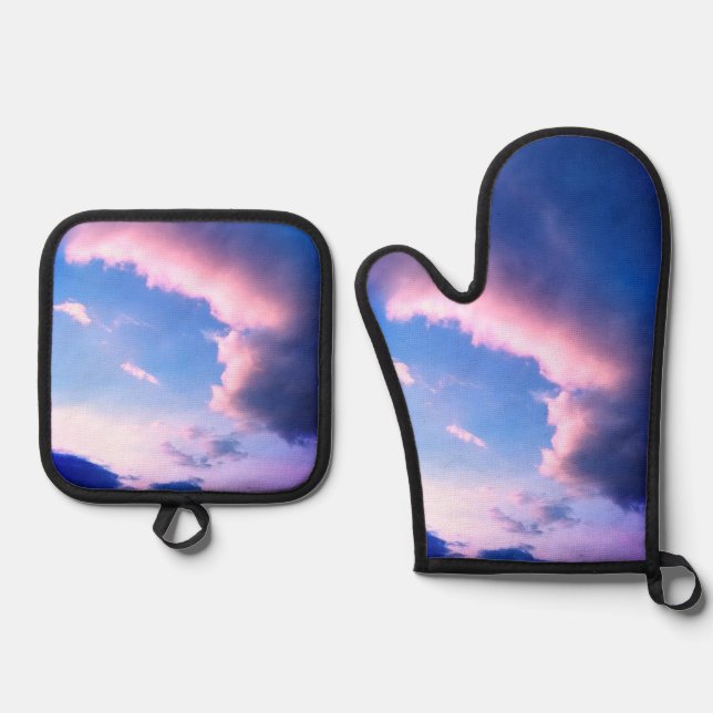 Pink clouds ofenhandschuh & Topflappen-Set (Vorderseite)