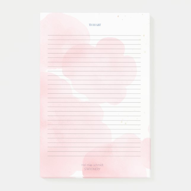 Pink Clouds To Do List Pad Post-it Klebezettel (Vorderseite)