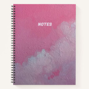 Pink Clouds Zuckerwatte Notizbuch Originalkunst