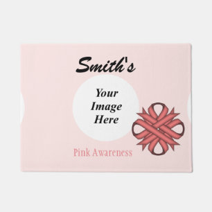 Pink Clover Ribbon Template by Kenneth Yoncich Fußmatte