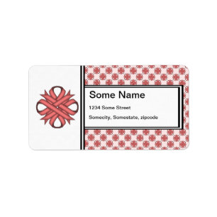 Pink Clover Ribbon von Kenneth Yoncich Adressaufkleber