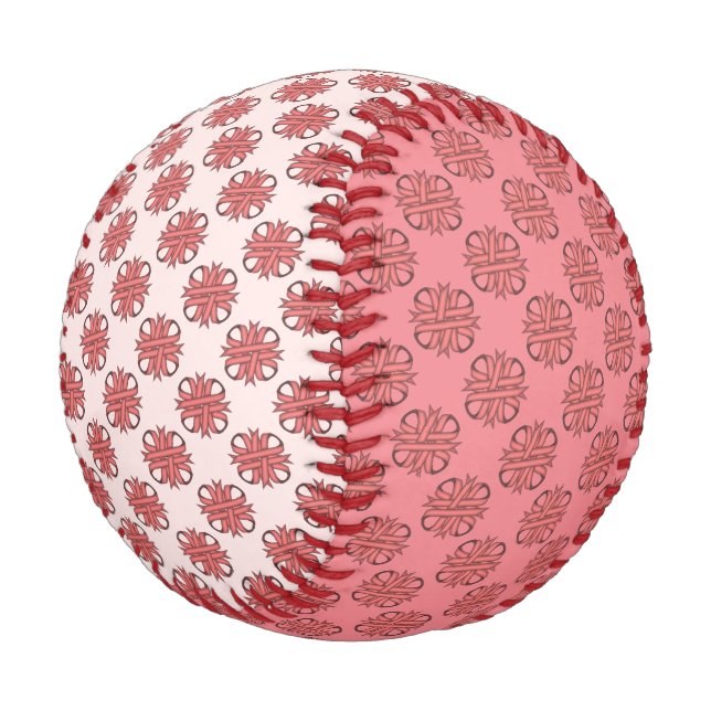 Pink Clover Ribbon von Kenneth Yoncich Baseball (Schrägansicht)