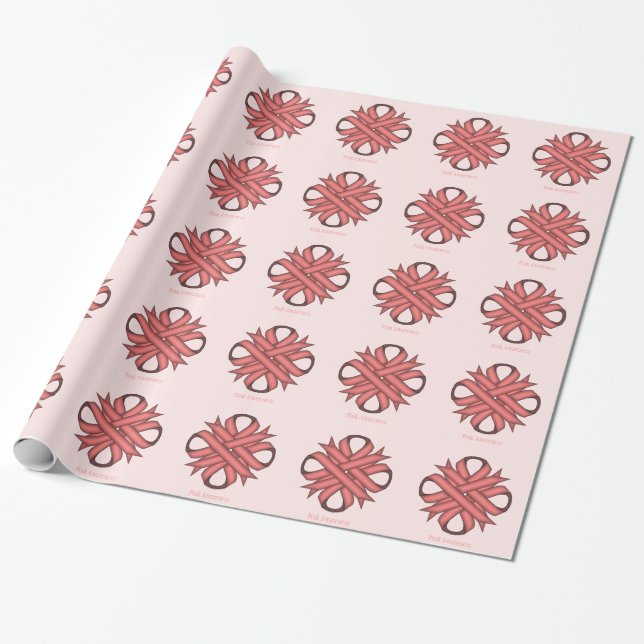 Pink Clover Ribbon von Kenneth Yoncich Geschenkpapier (Ungerollt)