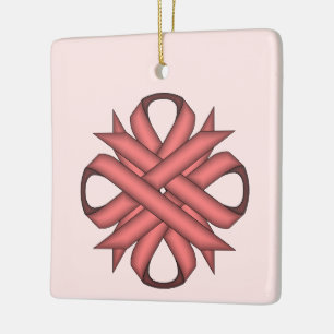 Pink Clover Ribbon von Kenneth Yoncich Keramikornament
