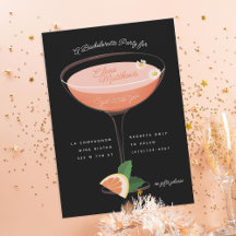 Pink Cocktail Junggeselinnen-Abschied
