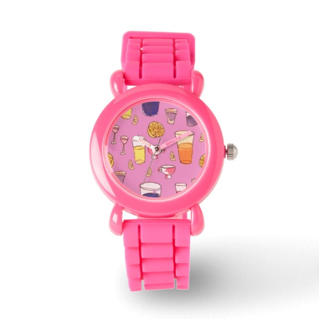 Pink Cocktail Watch Armbanduhr (Vorderseite)