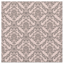Pink & Cocoa Damask Stoff