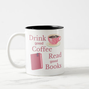 Pink Coffee and Book Lover Tasse