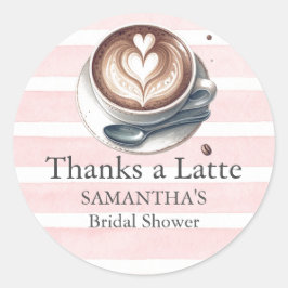 Pink Coffee Brautparty Theme Stickers