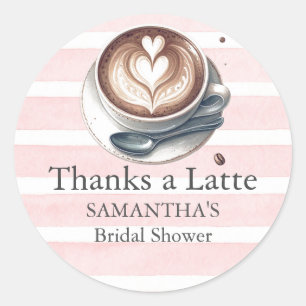 Pink Coffee Brautparty Theme Stickers